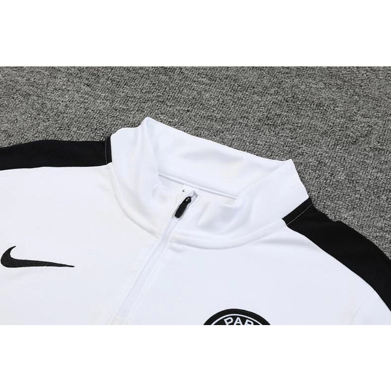Conjunto TrackSuit De Treino De Futebol Paris - White & Black Conjunto