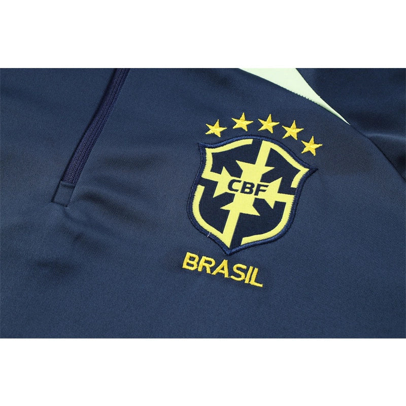 Conjunto TrackSuit De Treino De Futebol Brasil - Blue & Yellow