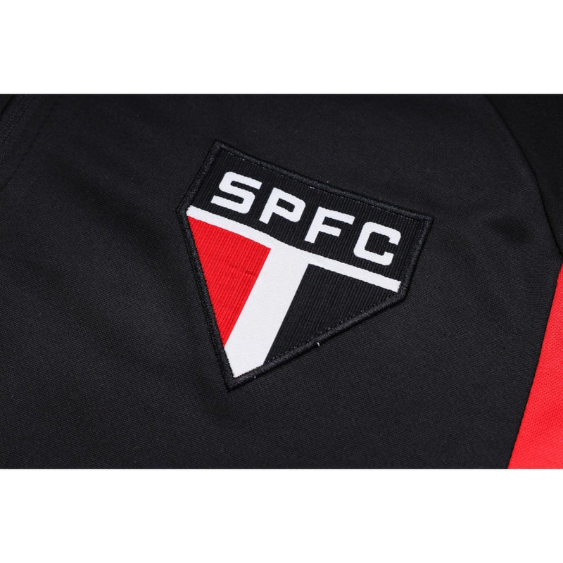 Conjunto TrackSuit De Treino De Futebol São Paulo - Black & Red
